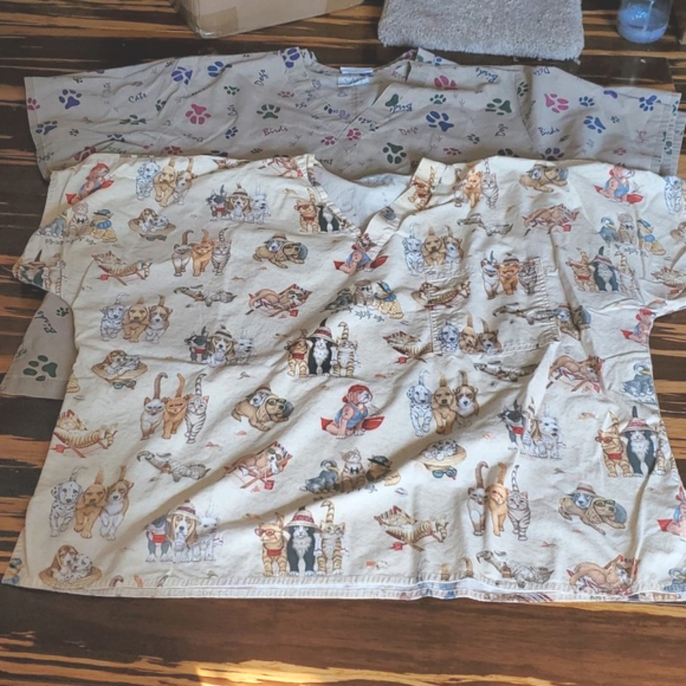 3x scrub tops